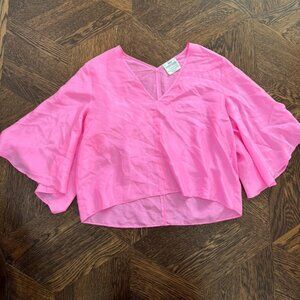 La Seta Forte Forte Pink Cropped and‎ boxy blouse Size 0